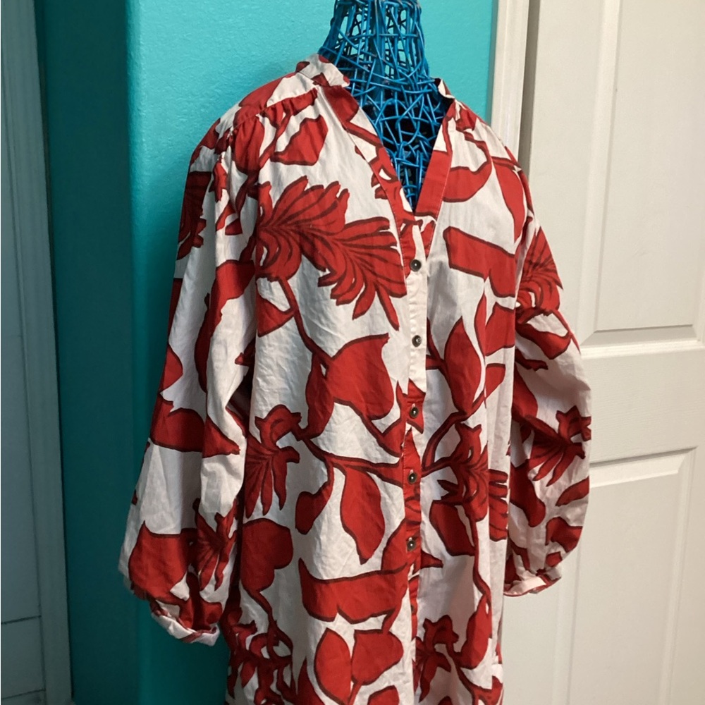 Maeve Printed Shirt Dress - Picture 6 of 9